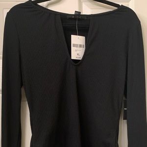 NWT Leotard black long sleeve shirt